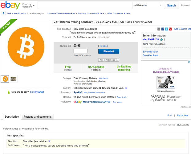 ebay bitcoin