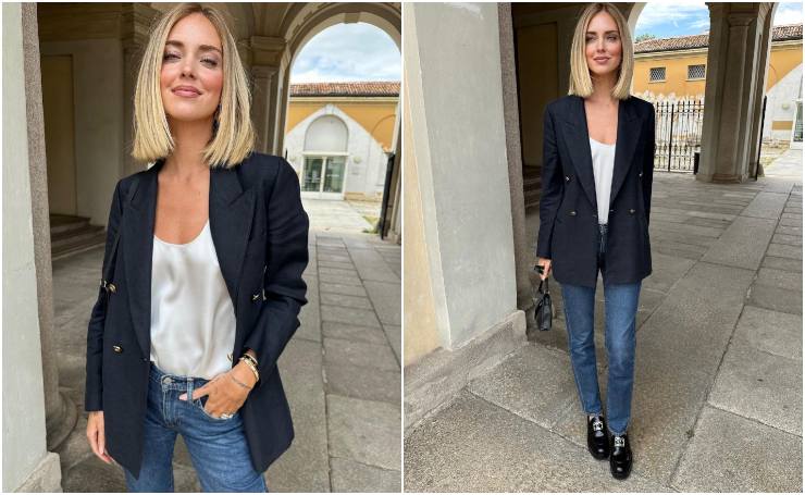 chiara ferragni look outfit ufficio città