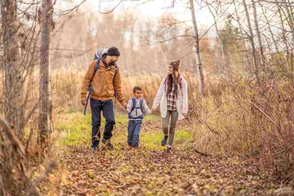 Famiglia nella natura