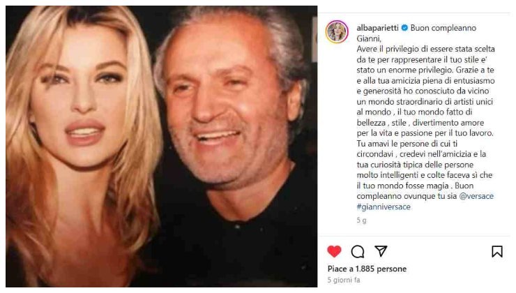 Alba Parietti e Versace tv