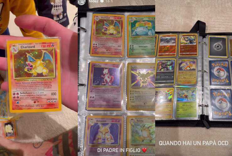 Carte Pokémon regalate da Fedez a suo figlio