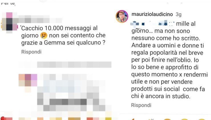 Uomini e Donne, Maurizio Laudicino risponde alle critiche