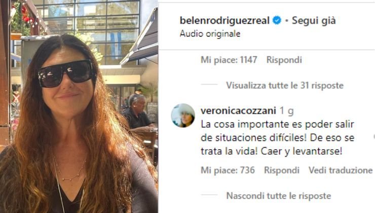 veronica cozzani commento belen