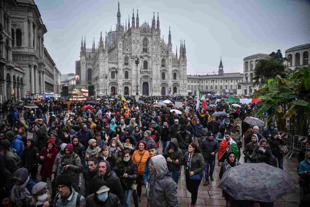 Protesta a Milano per l'inquinamento