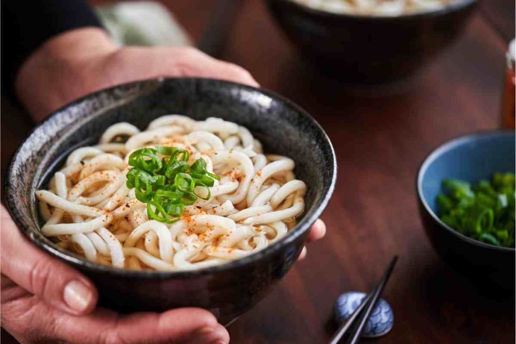 Udon noodles con verdure