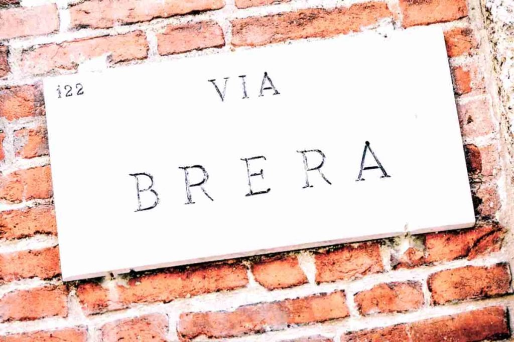 itinerario zona Brera a Milano