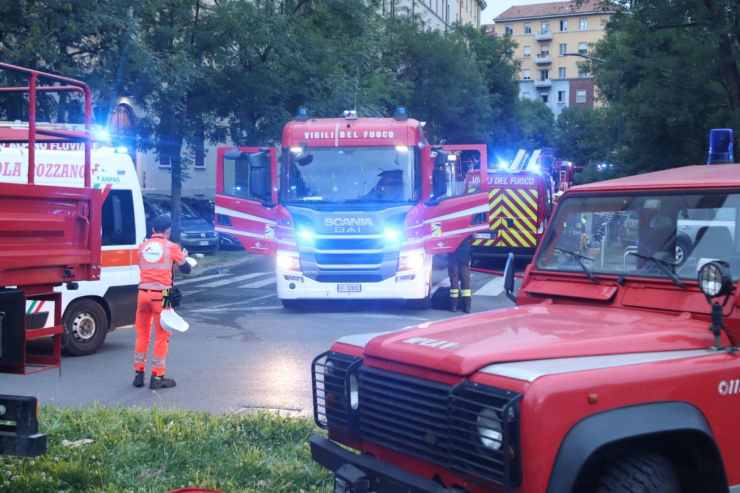 Incendio a Milano appartamento