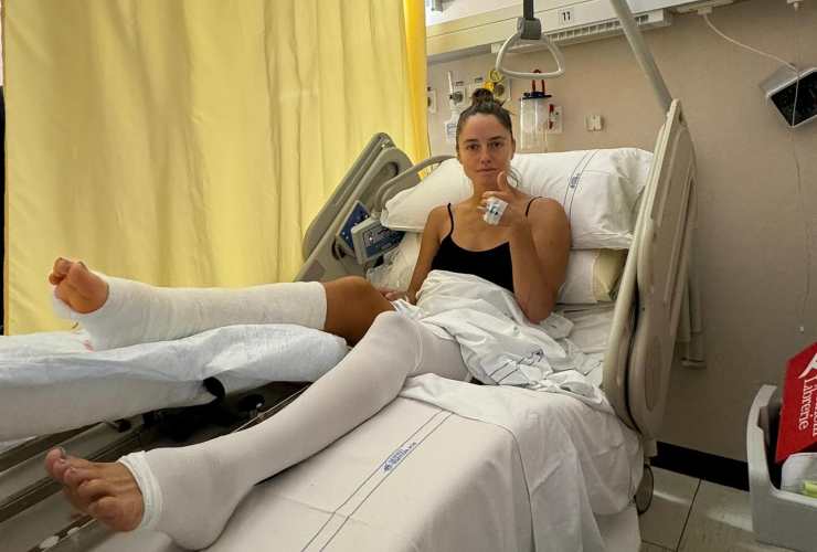 Matilde Gioli in ospedale