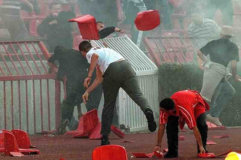 Inter Stella Rossa, tifosi violenti