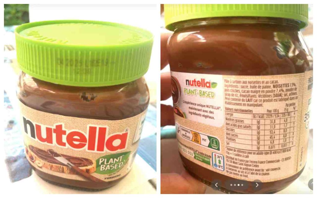 nutella plant-based