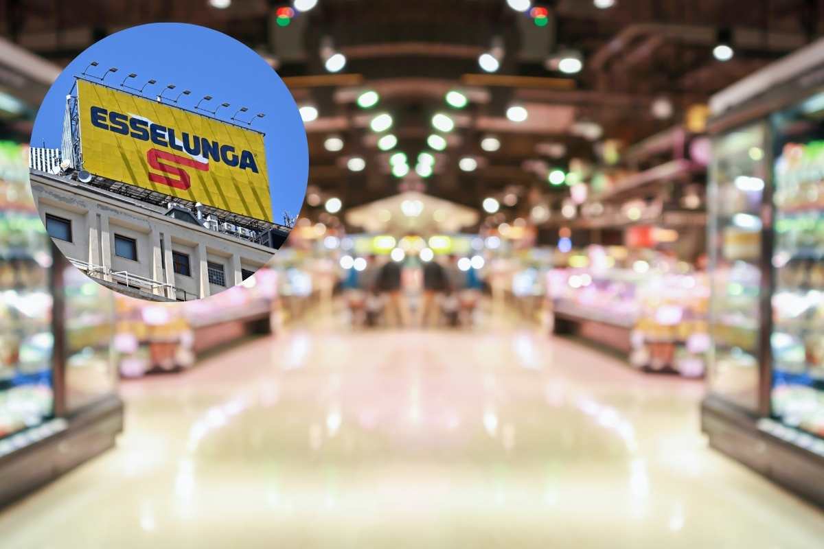 Corridoio supermercato logo esselunga 