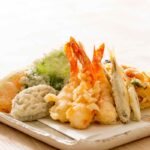 Tempura di verdure e gamberi