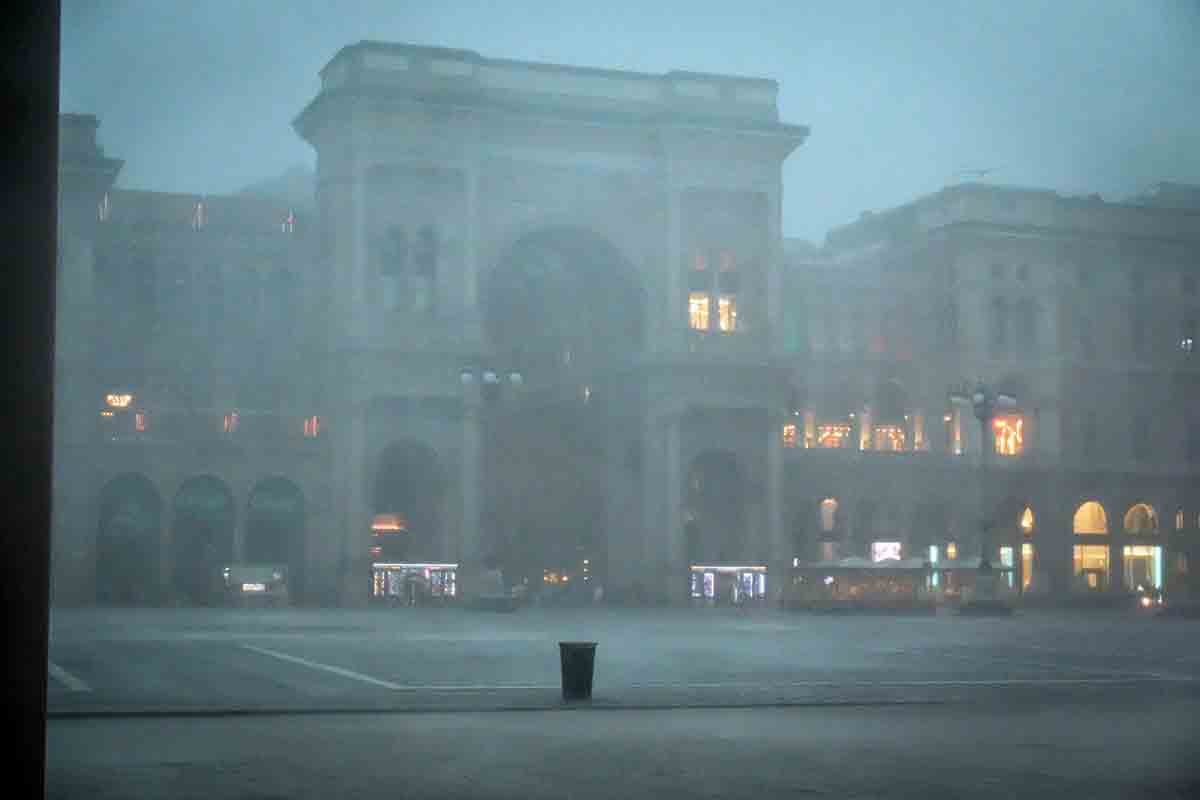 Maltempo, pioggia e vento a MIlano