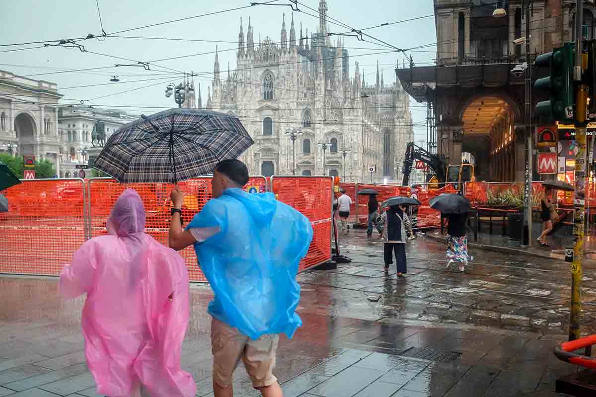 Maltempo, pioggia e vento a MIlano