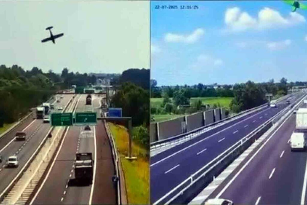 Ultraleggero precipita in autostrada, due morti
