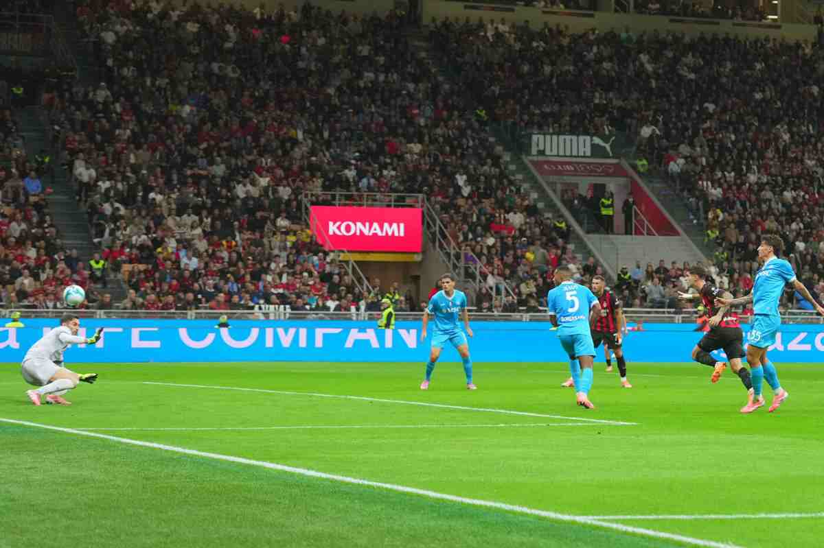 Il gol di Pulisic durante Milan-Napoli - 