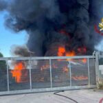 Un incendio in atto