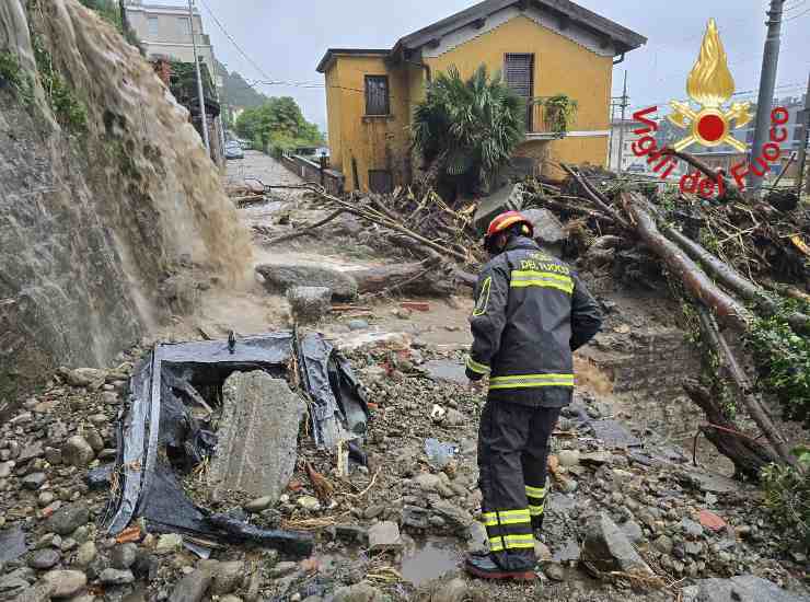 Una frana registrata in Lombardia