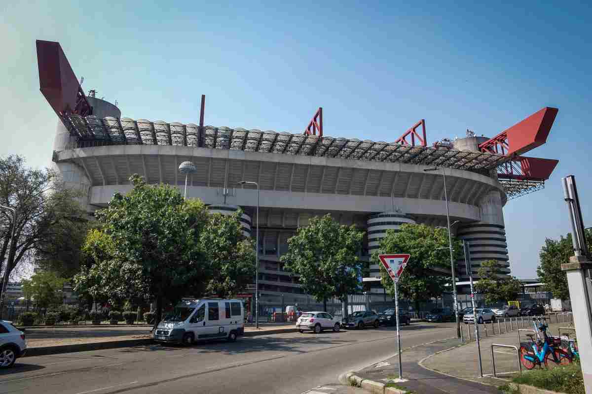Lo stadio di San Siro dall'esterno