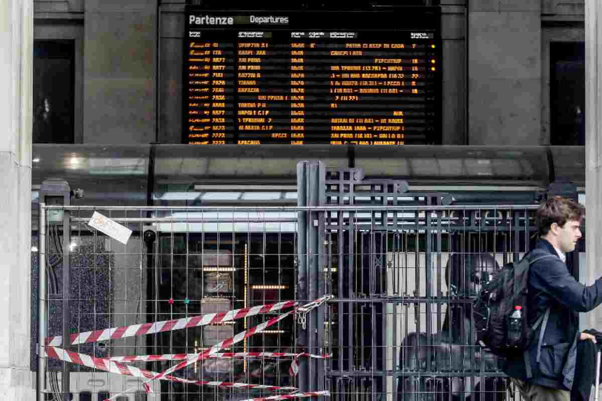 Stazione di Milano chiusa
