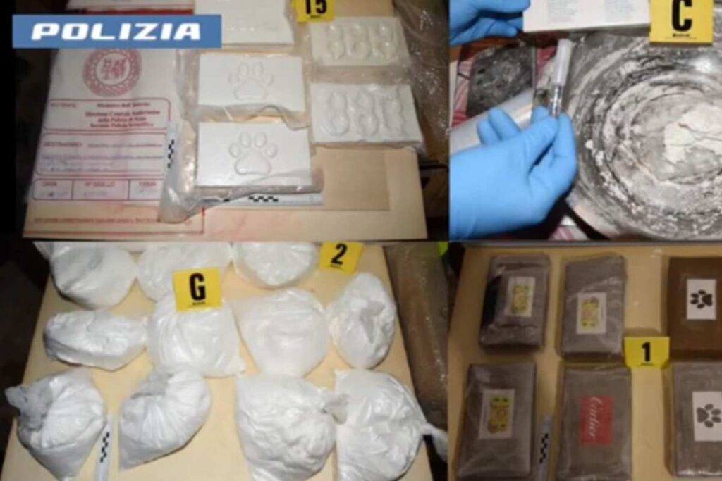 Un ingente quantitativo di droga sequestrato dalla polizia