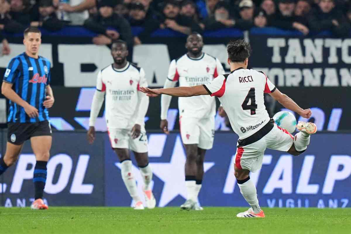 Il gol di Ricci in Atalanta-Milan