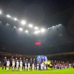 Le due squadre schierate