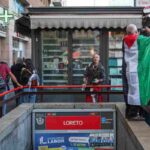 Presidio per la Palestina che si è tenuto questa sera a Milano, da piazzale Loreto a piazza della Scala