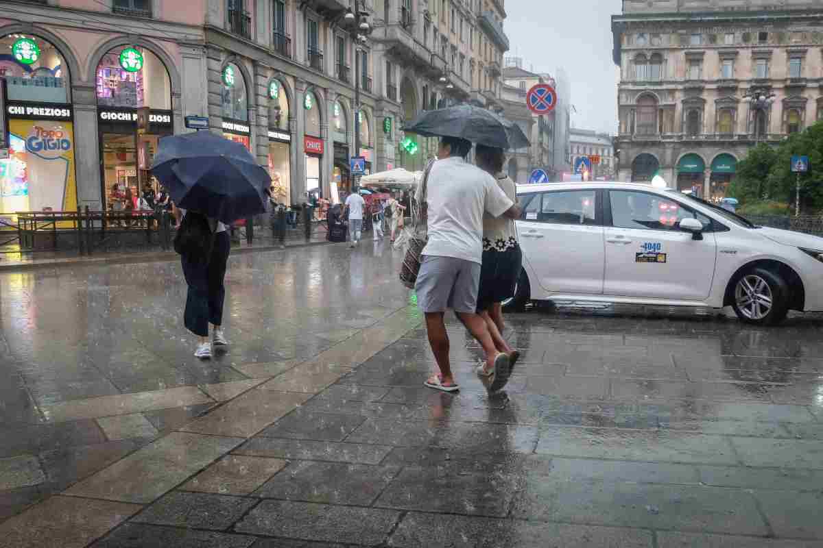 Milano con la pioggia