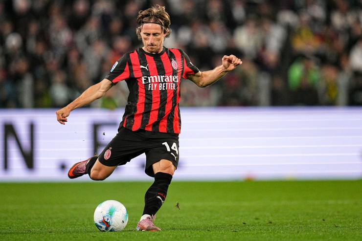 Modric durante Juve-Milan