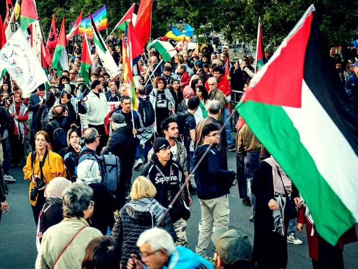 Una manifestazione pro Pal a Milano