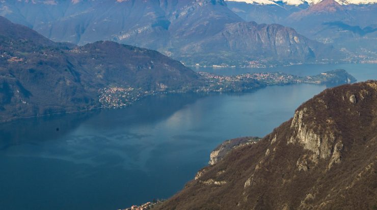 Il Lago di Como da un immagine aerea