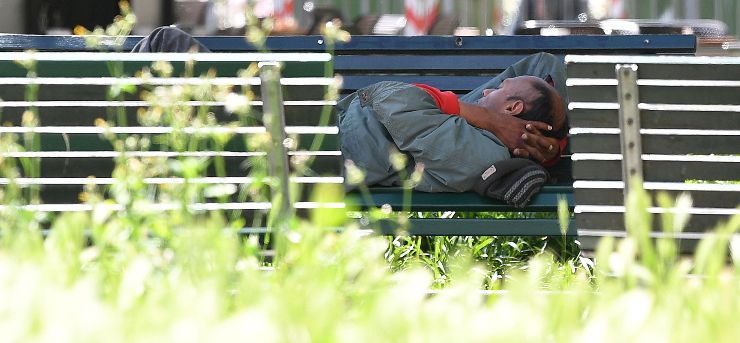 La panchina usata come dimora
