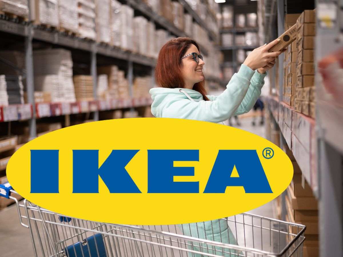 sfondo donna da Ikea e logo