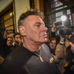 Davide Lacerenza all'uscita dal tribunale