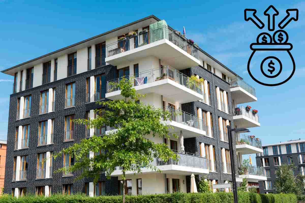 Un con dominio con in alto a sinistra una grafica che rappresenta delle monete che escono da un sacco pieno