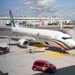 Un aereo prima del decollo