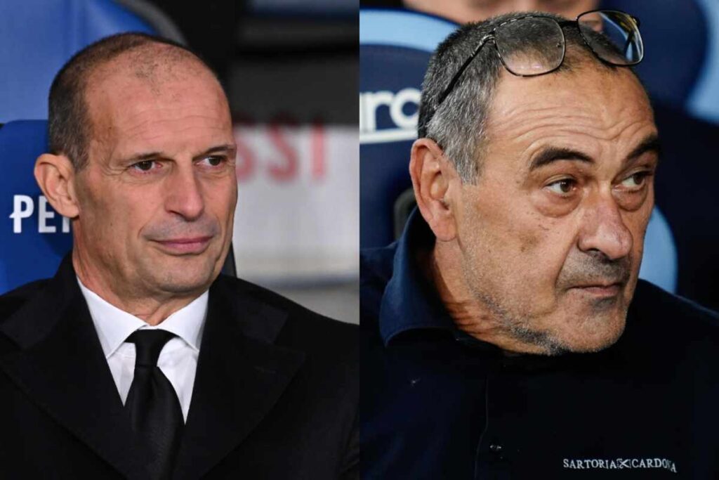 Foto combo Allegri e Sarri