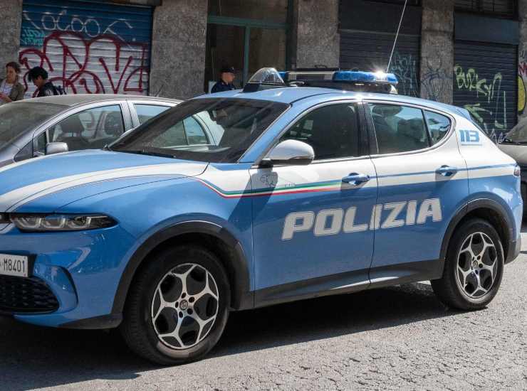 La polizia in strada