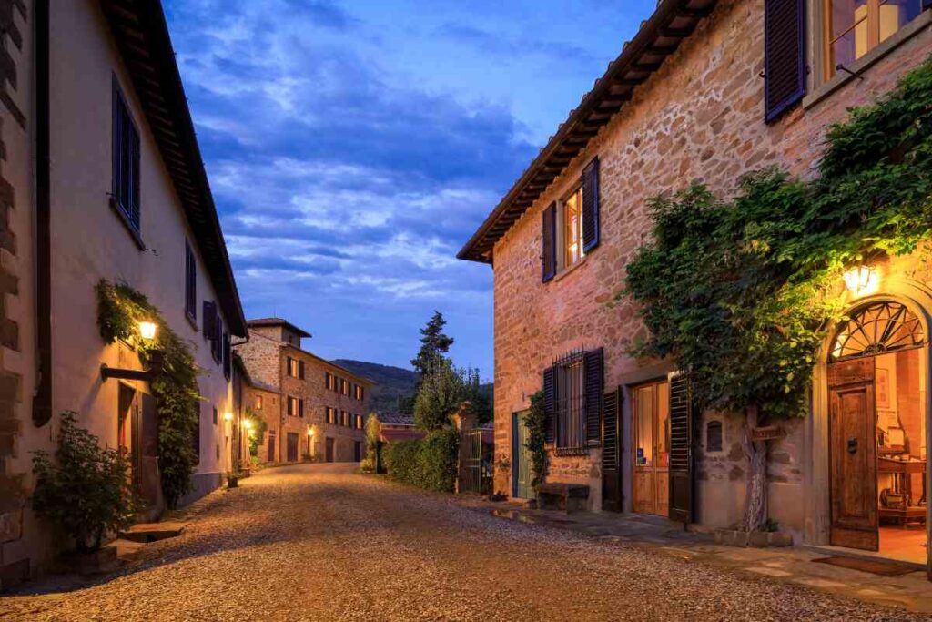 Delle strade di un borgo vicino Milano