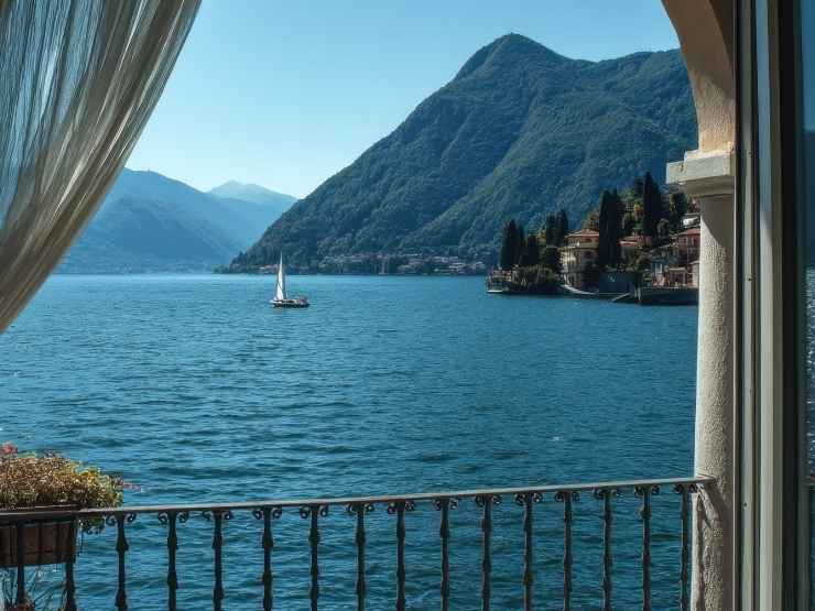 Case in Lombardia sul lago di Como, vista dall'interno