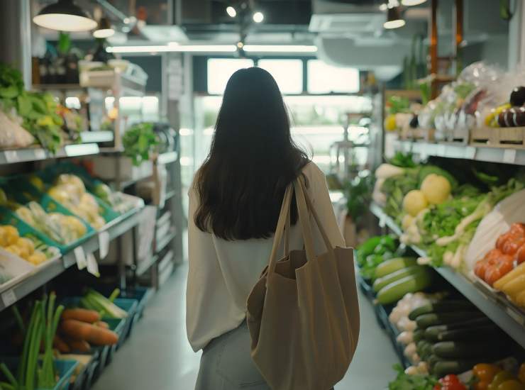 Una donna al supermercato