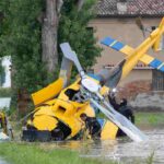 Un aereo dopo un incidente