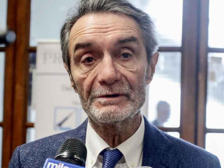 Il governatore della Lombardia Attilio Fontana