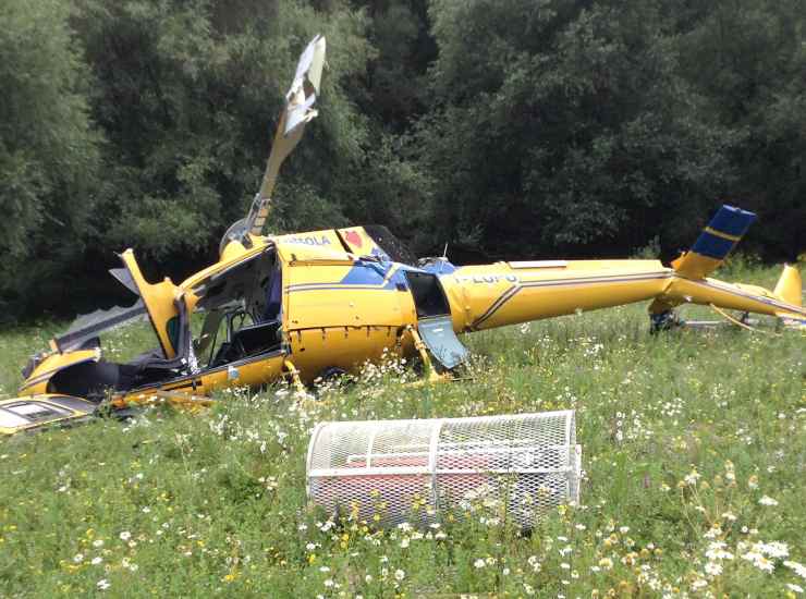 Un aereo dopo l'incidente