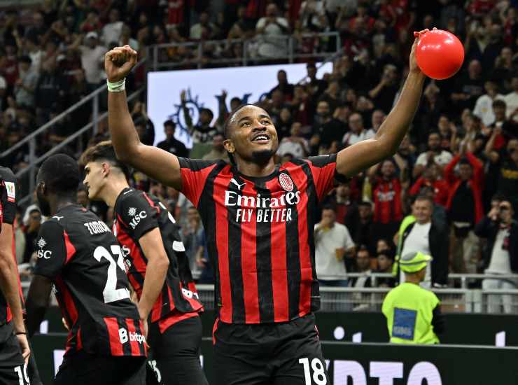 Nkunku esulta dopo una rete