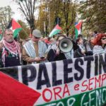 Un corteo in favore della Palestina