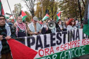Un corteo in favore della Palestina