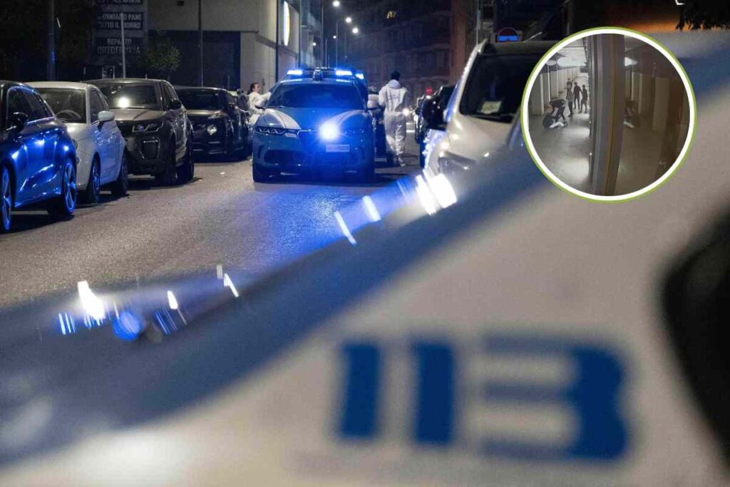 Auto polizia in strada