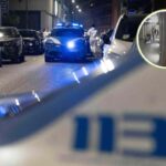 Auto polizia in strada